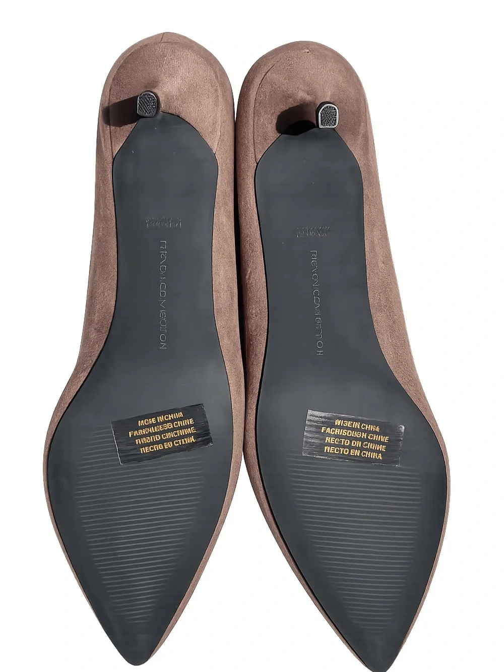 French Connection Suede Dark Taupe ‘Kate’ Pointed-Toe Elegant Pumps Size 9.5 NIB - Picture 7 of 11